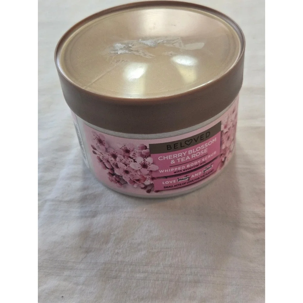 Beloved Cherry Blossom Tea Rose Whipped Body Scrub with Essential Oils - Picture 6 of 6